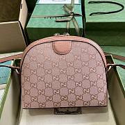 Gucci Ophidia GG Small Shoulder Bag Pink Canvas 23.5x19x8cm - 2