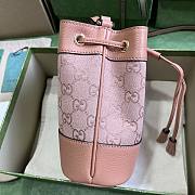 Gucci Ohidia GG Mini Bucket Bag Pink Canvas 15.5x19x9cm - 4