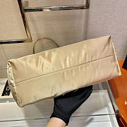 Prada Re-Nylon And Saffiano Leather Tote Bag Beige 40x34x16cm - 4