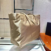 Prada Re-Nylon And Saffiano Leather Tote Bag Beige 40x34x16cm - 3