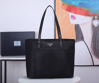 Prada Re-Nylon Tote Bag Black 35x29x15.5cm