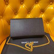 YSL Kate Medium Chain Bag Black Gold 24x14.5x5.5cm - 3