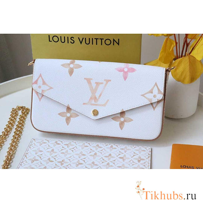 Louis Vuitton LV Félicie Pochette Beige 21x12x3cm - 1