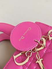 Dior Small Lady My ABC Bag Rani Pink Cannage Lambskin 20 x 17 x 8 cm - 5