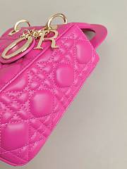 Dior Small Lady My ABC Bag Rani Pink Cannage Lambskin 20 x 17 x 8 cm - 4