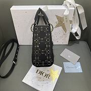 Dior Lady Strass Cannage Satin Black 17cm - 4
