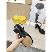 Fendi Baguette Black Nappa Leather Sandals 8.5cm - 6