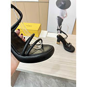 Fendi Baguette Black Nappa Leather Sandals 8.5cm - 5