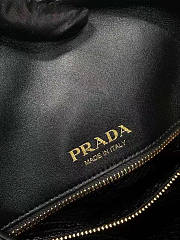 Prada Large Nappa Tote Bag With Stitching Black 38x34x17cm - 2