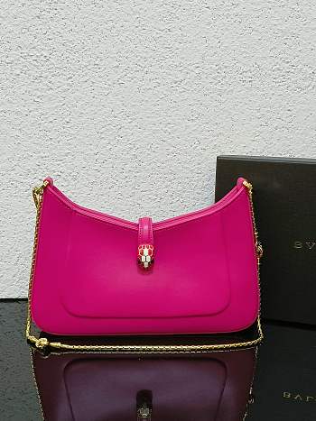 BVLGARI Serpenti Baia Shoulder Bag Pink 27.5x18x4.5cm