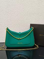 BVLGARI Serpenti Baia Shoulder Bag Green 27.5x18x4.5cm - 5