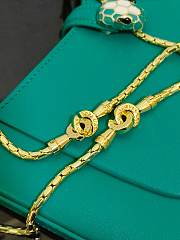 BVLGARI Serpenti Baia Shoulder Bag Green 27.5x18x4.5cm - 4