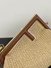 Fendi First Small Natural Straw Bag 26x18x9.5cm - 2