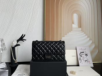 Chanel Classic 2.55 Handbag Flap Black 25cm