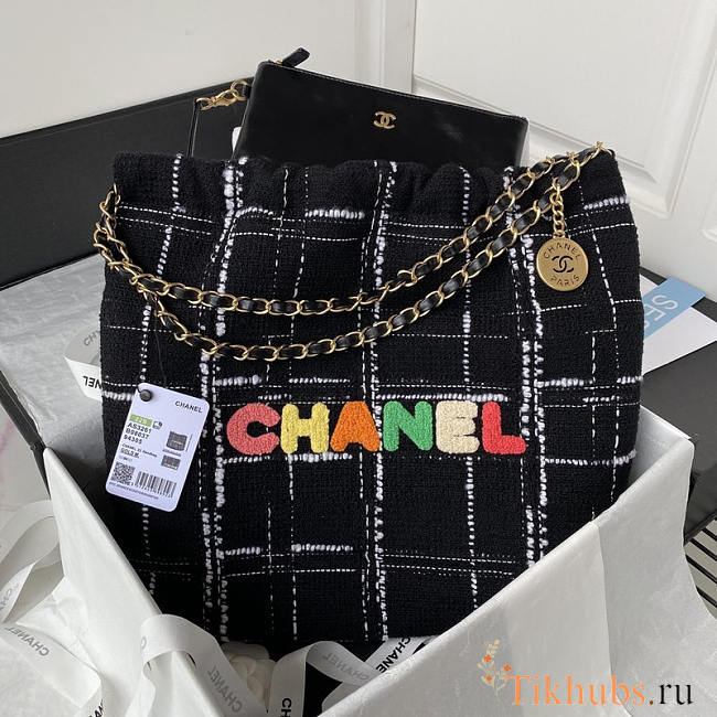 Chanel 22 Colorful Tote Bag Black 39x42x8cm - 1