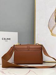 Celine Soft 16 Bag Smooth Calfskin Teen Brown 23×15×9cm - 5