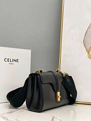 Celine Soft 16 Bag Smooth Calfskin Teen Black 23×15×9cm - 6