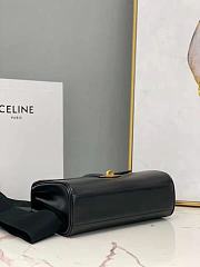 Celine Soft 16 Bag Smooth Calfskin Teen Black 23×15×9cm - 5