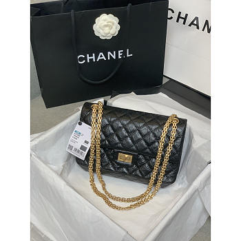 Chanel Hanbag Aged Calfskin & Gold-Tone Metal Black 24.5x9x27cm