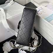 Chanel Flap Bag Black Lambskin 20cm - 5