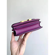 Hermes Constance Mini Gold Shoulder Bag Purple 19cm - 6