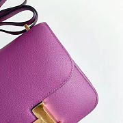 Hermes Constance Mini Gold Shoulder Bag Purple 19cm - 3