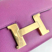 Hermes Constance Mini Gold Shoulder Bag Purple 19cm - 2