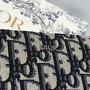 Dior Long Zip Wallet Beige Black Oblique Print 19.5x10.5x3cm - 2