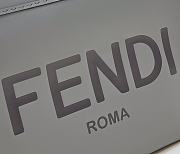 Fendi Sunshine Medium Gray Leather Shopper 35x31x17cm - 2