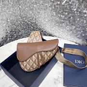 Dior Saddle Bag Brown CD Diamond Canvas 26 x 19 x 4.5 cm - 1