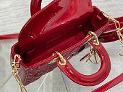 Dior Small Lady D-joy Patent Red 22cm - 5