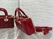 Dior Small Lady D-joy Patent Red 22cm - 4