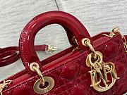 Dior Small Lady D-joy Patent Red 22cm - 2