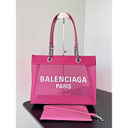 Balenciaga Duty Free Medium Mesh Tote Bag Fuchsia 35x18.8x13.9cm - 1