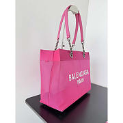 Balenciaga Duty Free Medium Mesh Tote Bag Fuchsia 35x18.8x13.9cm - 6