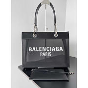 Balenciaga Duty Free Medium Mesh Tote Bag Black 35x18.8x13.9cm - 1