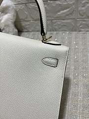 Hermes Kelly White Epsom Gold 25cm - 4