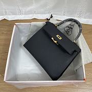 Hermes Kelly Black Epsom Gold 25cm - 4