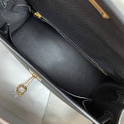 Hermes Kelly Black Epsom Gold 25cm - 2