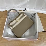 Hermes Kelly Gray Epsom Gold 25cm - 1