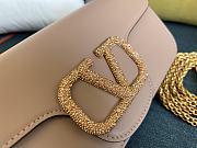 Valentino Loco Shoulder Bag With Jewel Logo Nude 27x13x6cm - 6