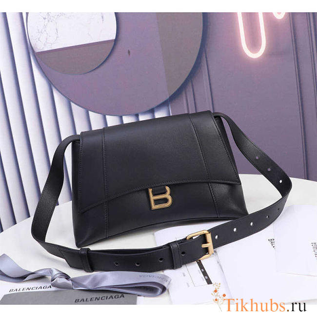 Balenciaga Downtown Small Shoulder Bag Black 29x10x18cm - 1