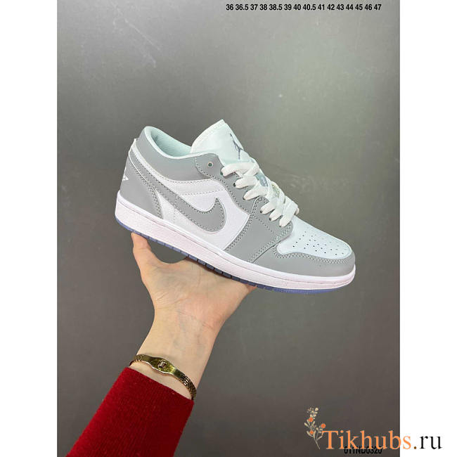 Jordan 1 Low Wolf Grey Sneaker - 1