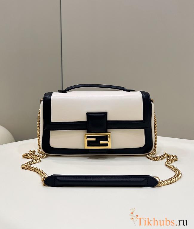 Fendi Baguette Chain Bag Milky White 27x6x13cm - 1