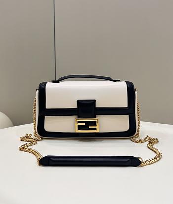 Fendi Baguette Chain Bag Milky White 27x6x13cm