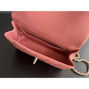 Chanel Flap Bag Top Handle Mini Pink Lambskin 20x13x9cm - 3