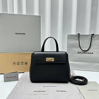 Balenciaga Women's Money Small Tote Bag Black 23.5x20x9.5cm