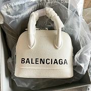 Balenciaga Women's White Ville Mini Top Handle Bag 18x8x15cm - 1