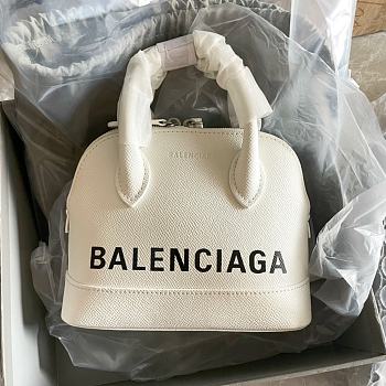 Balenciaga Women's White Ville Mini Top Handle Bag 18x8x15cm