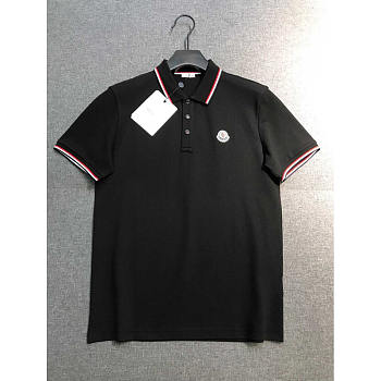 Moncler Logo Polo Shirt Black T Shirt